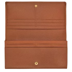 longchamp - portefeuille long à rabat le foulonné