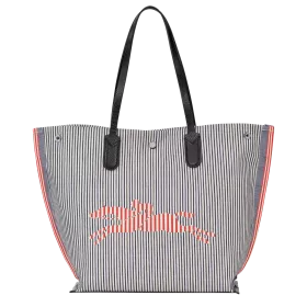 longchamp - sac shopping l  roseau essential rayé