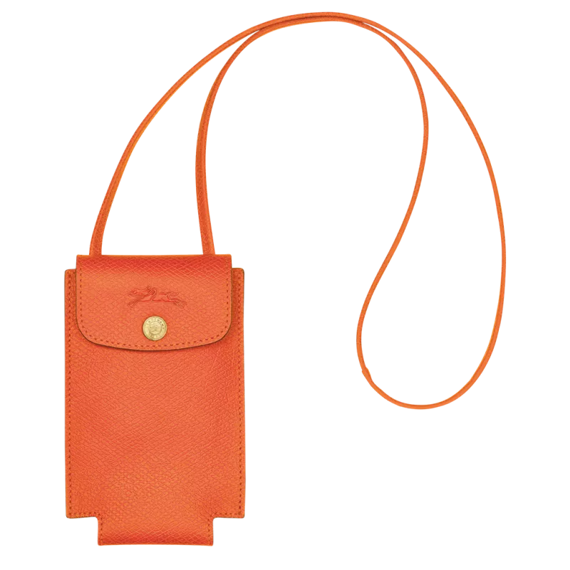 longchamp - étui téléphone avec cordon épure longchamp - étui téléphone avec cordon épure