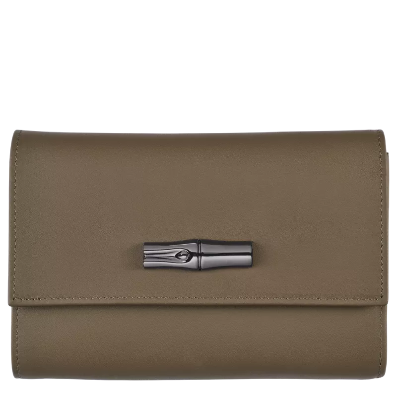 longchamp - portefeuille compact roseau shadow longchamp - portefeuille compact roseau shadow