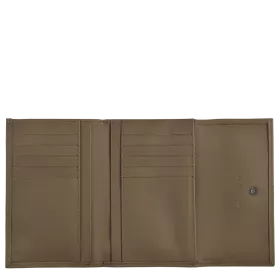 longchamp - portefeuille compact  roseau shadow