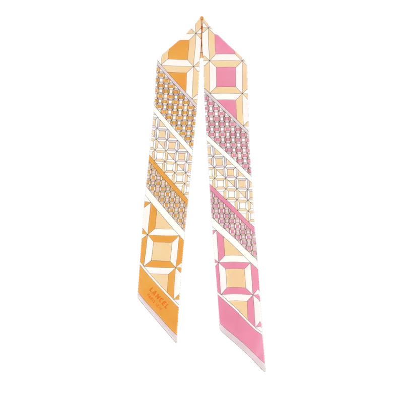 lancel - carré de soie lancel carré de soie lancel motif graphic duo