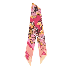 lancel - carré de soie lancel carré de soie lancel motif fleurs d'automne