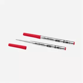 montblanc - 2 recharges pour stylo bille (m) rouge modène