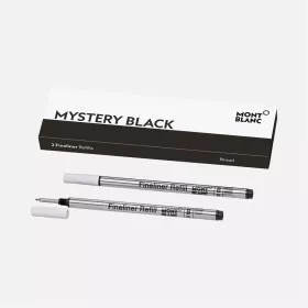 montblanc - 2 recharges pour feutre fin (l) mystery black