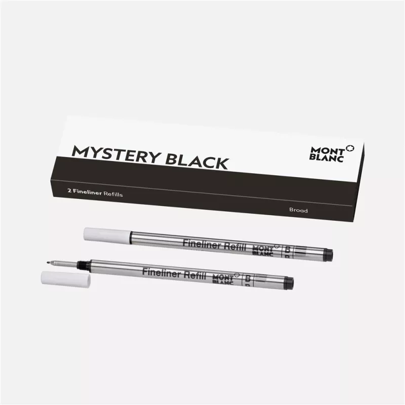 montblanc - 2 recharges pour feutre fin (l) mystery black