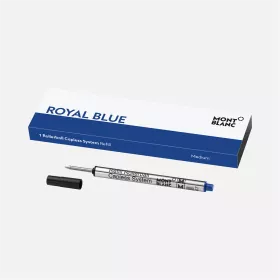 montblanc - 1 recharge pour rollerball sans capuchon (m) royal blue