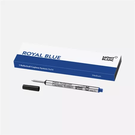 montblanc - 1 recharge pour rollerball sans capuchon (m) royal blue
