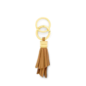 lancel - porte-clés cuir pompon