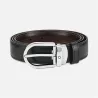 Ceinture réversible à boucle fer à cheval de 30 mm en cuir noir/marron Montblanc