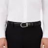Ceinture réversible à boucle fer à cheval de 30 mm en cuir noir/marron Montblanc