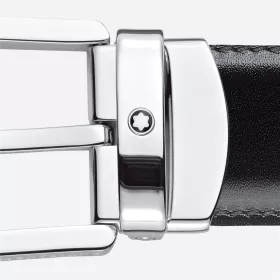 Ceinture réversible à boucle fer à cheval de 30 mm en cuir noir/marron Montblanc