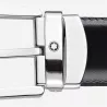Ceinture réversible à boucle fer à cheval de 30 mm en cuir noir/marron Montblanc