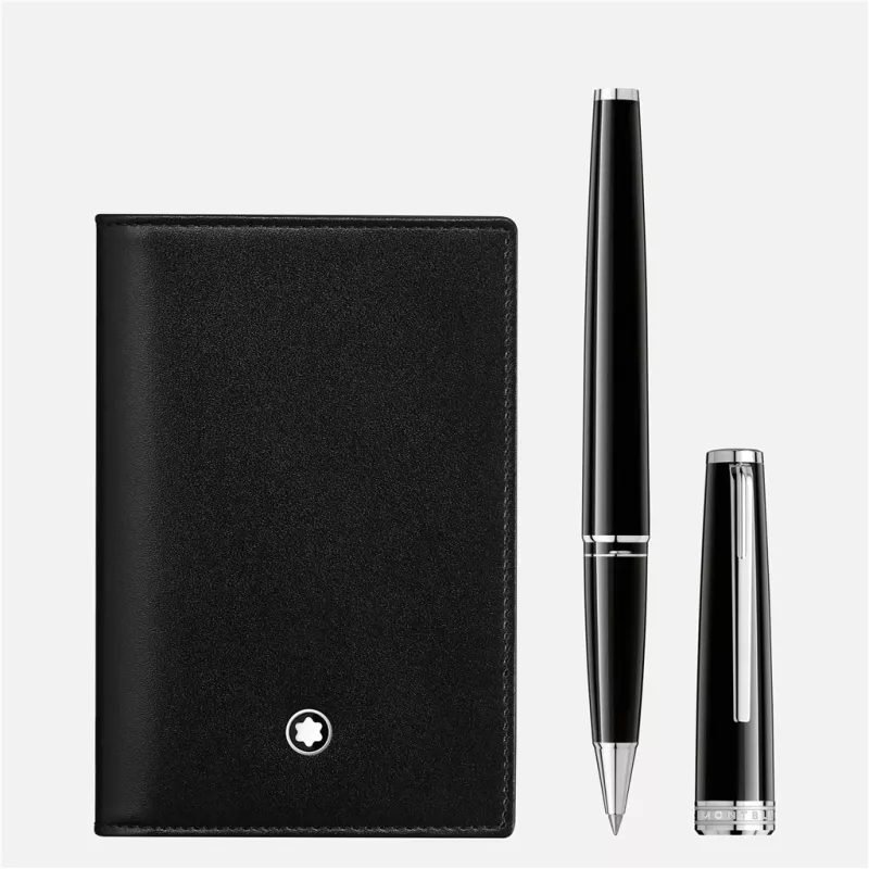 Coffret composé d’un rollerball PIX noir et d’un porte-cartes de visite Meisterstück noir Montblanc Coffret composé d’un rollerball PIX noir et d’un porte-cartes de visite Meisterstück noir Montblanc