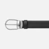 montblanc - ceinture réversible à boucle fer à cheval de 30 mm en cuir noir/bleu