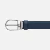 montblanc - ceinture réversible à boucle fer à cheval de 30 mm en cuir noir/bleu