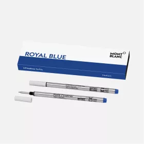 montblanc - 2 recharges pour feutre fin medium, royal blue
