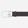 montblanc - ceinture réversible à boucle fer à cheval de 30 mm en cuir noir/marron
