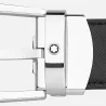 montblanc - ceinture réversible à boucle fer à cheval de 30 mm en cuir noir/marron