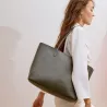 le tanneur - grand sac cabas louise en cuir grainé