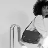 Sac Bandoulière Moyen Modèle Simone En Cuir Grainé De Le Tanneur