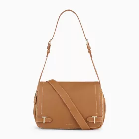 Sac Bandoulière Moyen Modèle Simone En Cuir Grainé De Le Tanneur