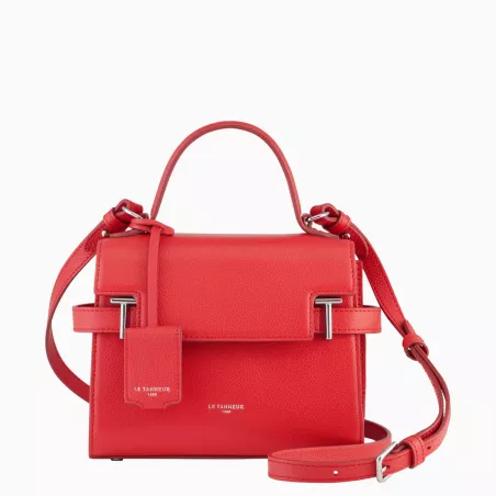 le tanneur - petit sac à main à rabat emilie en cuir grainé