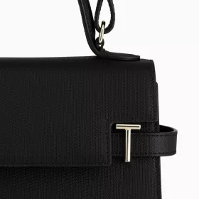 Grand Sac À Main À Rabat Emilie En Cuir Signature T De Le Tanneur