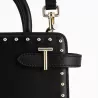le tanneur - petit sac à main emilie en cuir lisse clouté