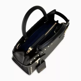 le tanneur - petit sac à main emilie en cuir lisse clouté