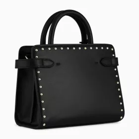 le tanneur - petit sac à main emilie en cuir lisse clouté