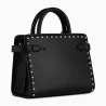 le tanneur - petit sac à main emilie en cuir lisse clouté