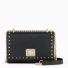 le tanneur - petit sac bandoulière eva en cuir lisse clouté
