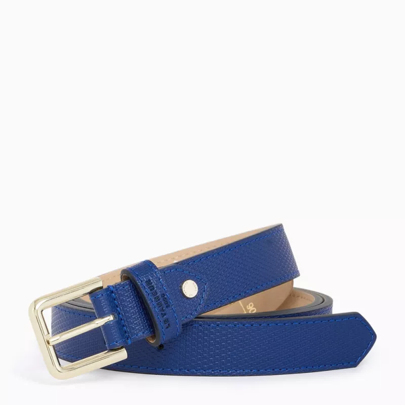 Le Tanneur - ceinture femme avec boucle carrée en cuir lisse Le Tanneur - ceinture femme avec boucle carrée en cuir lisse