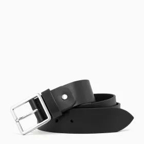Ceinture Homme Avec Boucle Carrée En Cuir Lisse Tannage Végétal De Le Tanneur