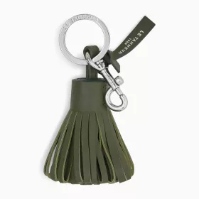 Le Tanneur - porte clés pompons en cuir lisse
