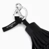 Le Tanneur - porte clés pompons en cuir lisse