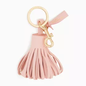 Le Tanneur - porte clés pompons en cuir lisse