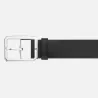 montblanc - ceinture réversible de 35 mm en cuir bleu/noir