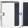 montblanc - ceinture réversible de 35 mm en cuir bleu/noir