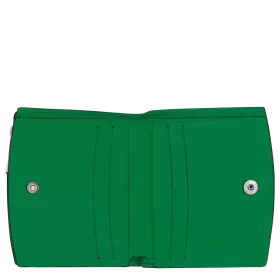 longchamp - portefeuille compact  roseau
