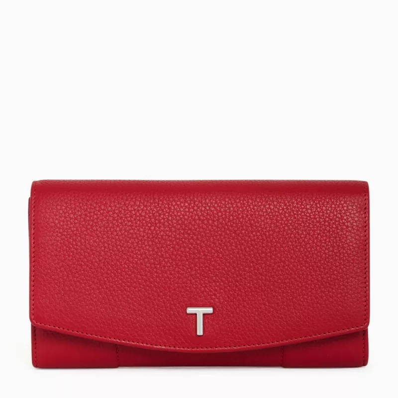 Le Tanneur - grand portefeuille zippé romy en cuir grainé Le Tanneur - grand portefeuille zippé romy en cuir grainé