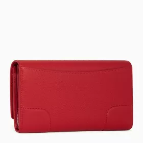 Le Tanneur - grand portefeuille zippé romy en cuir grainé