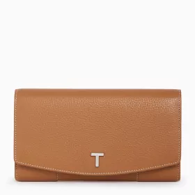 Le Tanneur - grand portefeuille zippé romy en cuir grainé