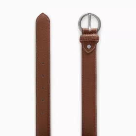 Le Tanneur - ceinture femme avec boucle carrée en cuir tannage végétal