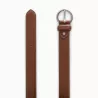 Le Tanneur - ceinture femme avec boucle carrée en cuir tannage végétal
