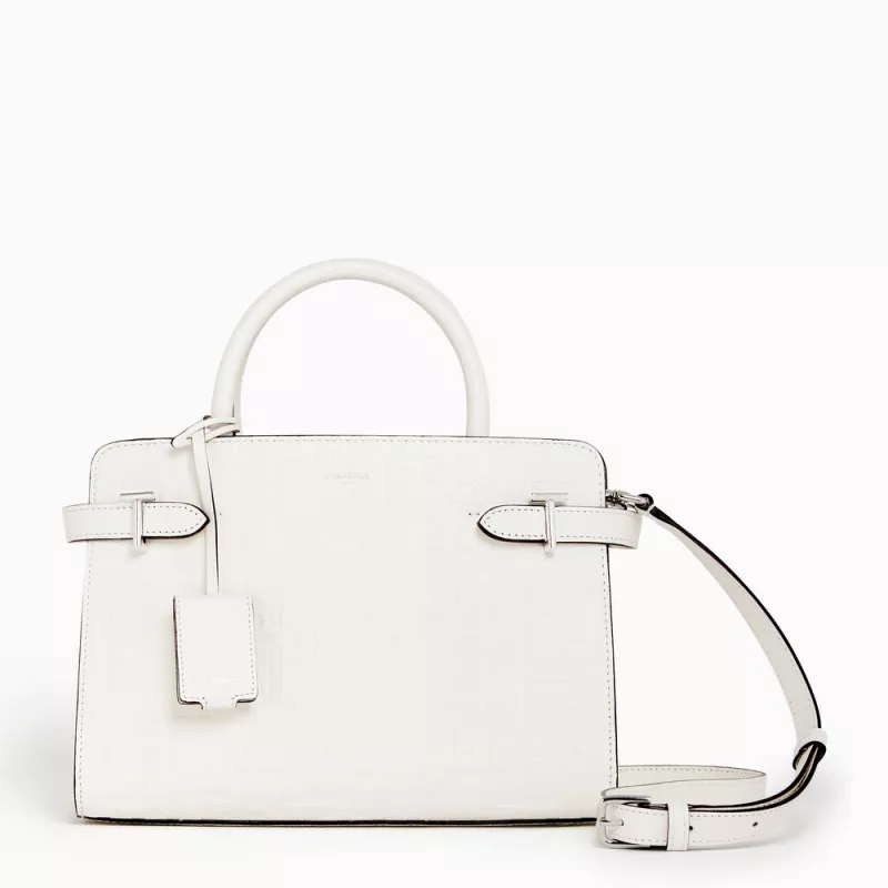 Le Tanneur - sac à main moyen modèle emilie en cuir imprimé t Le Tanneur - sac à main moyen modèle emilie en cuir imprimé t