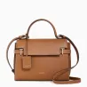 Le Tanneur - grand sac à main à rabat emilie en cuir grainé