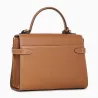 Le Tanneur - grand sac à main à rabat emilie en cuir grainé