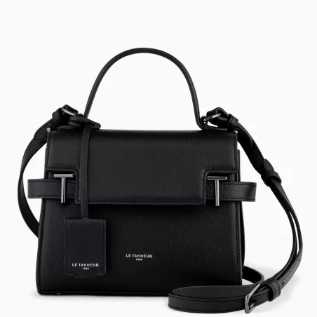 Le Tanneur - petit sac à main à rabat emilie en cuir grainé